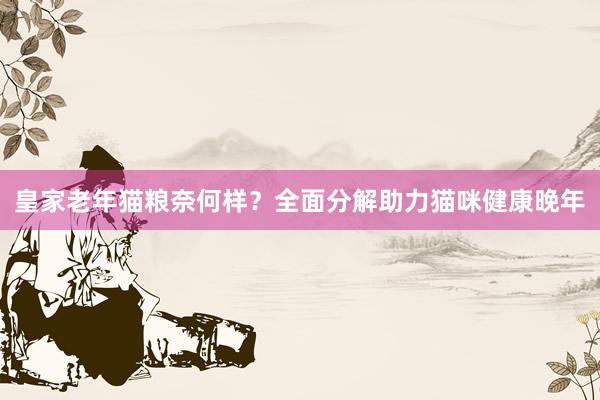 皇家老年猫粮奈何样？全面分解助力猫咪健康晚年