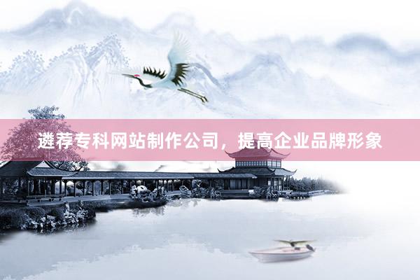 遴荐专科网站制作公司，提高企业品牌形象