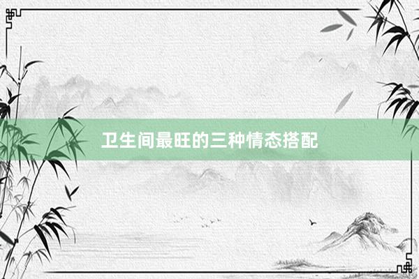 卫生间最旺的三种情态搭配